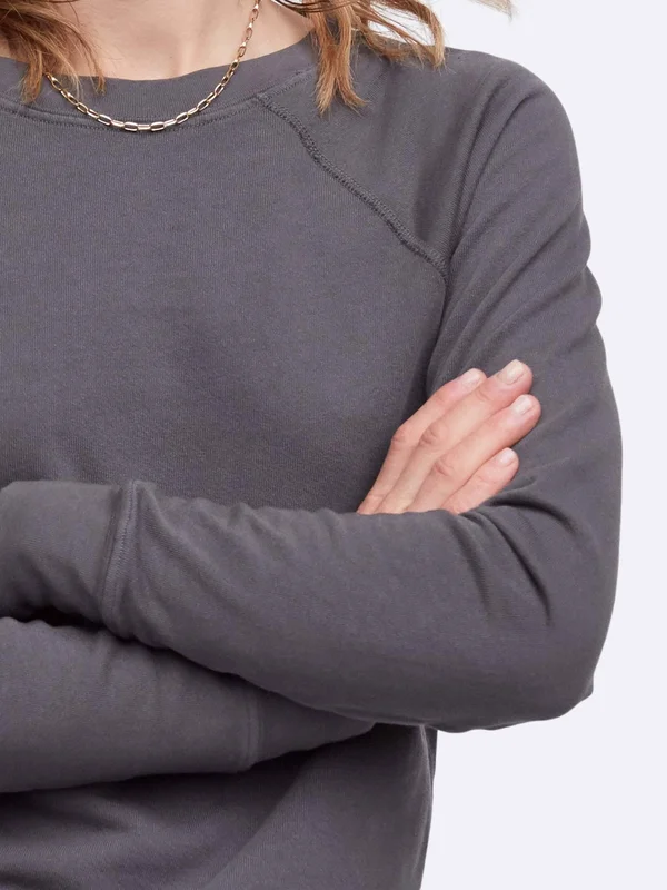 Organic Terry Raglan Sweatshirt Charcoal - 2x