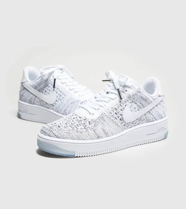 Nike Women's Af1 Flyknit Low Casual Shoe - White