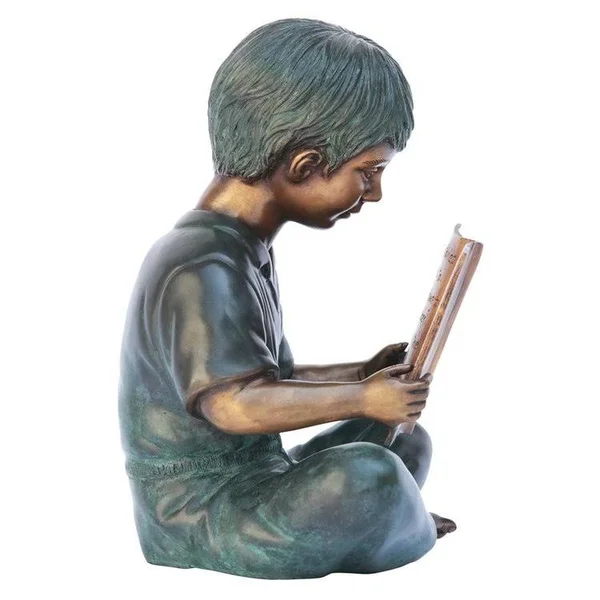 Design Toscano Story Book Boy Bronze Garden Statue