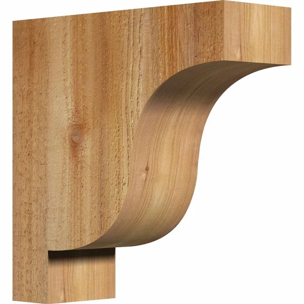 Ekena Millwork COR04X12X12NEW00RWR 4x22W x 12x22D x 12x22H Newport Rough Sawn Corbel, Western Red Cedar