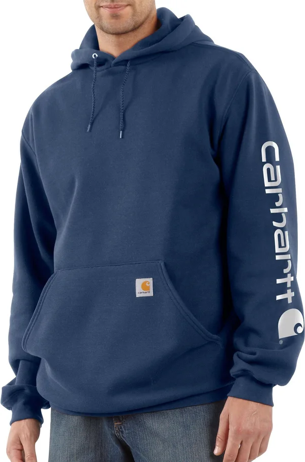 Carhartt Men's Midweight Hooded Logo Sleeve Sweatshirt