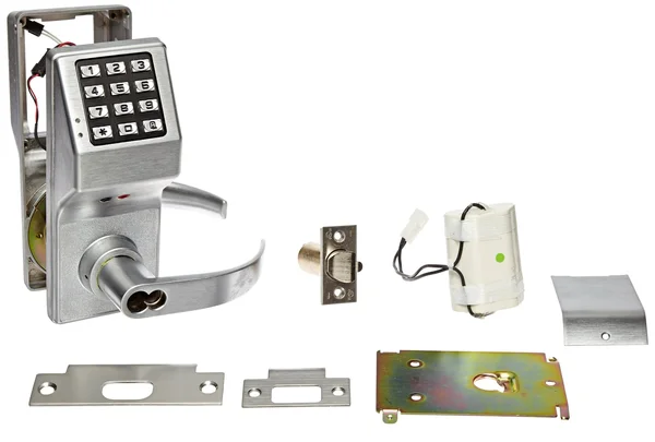 Alarm Lock DL2800IC26D Trilogy Electronic Digital Lever Lock with Interchangeable Core with Enhanced Features Satin Chrome Finis