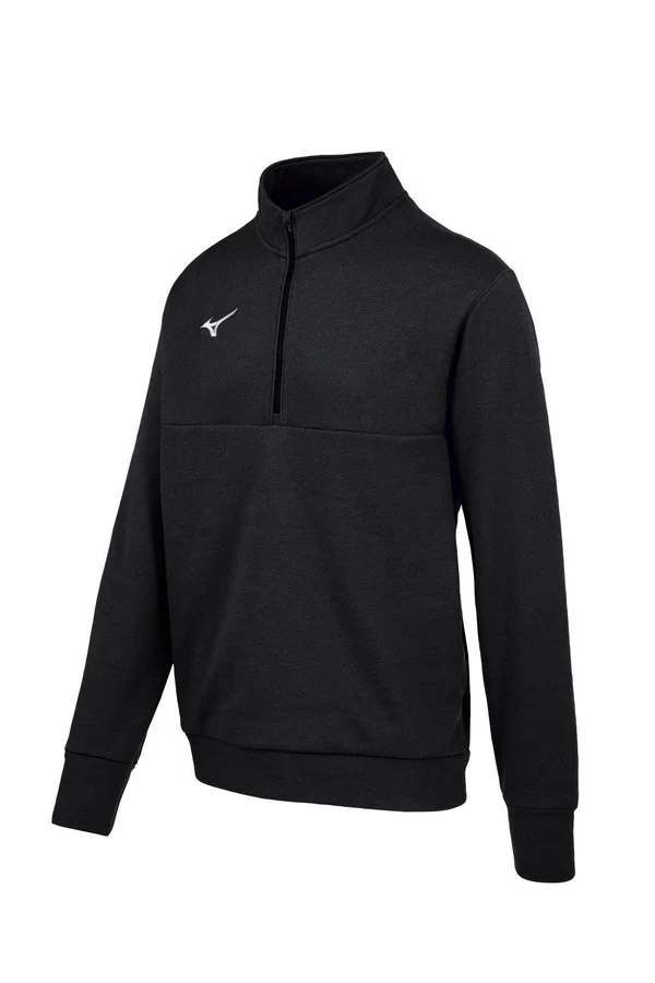 Mizuno MZ1 1/4 Zip Fleece Pullover - Black, Medium