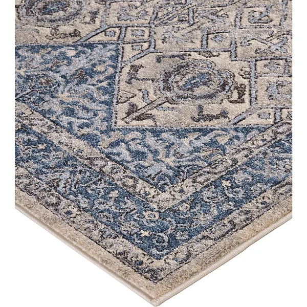 Feizy Ainsley 3899F Blue Gray Rug - 5 ft x 8 ft