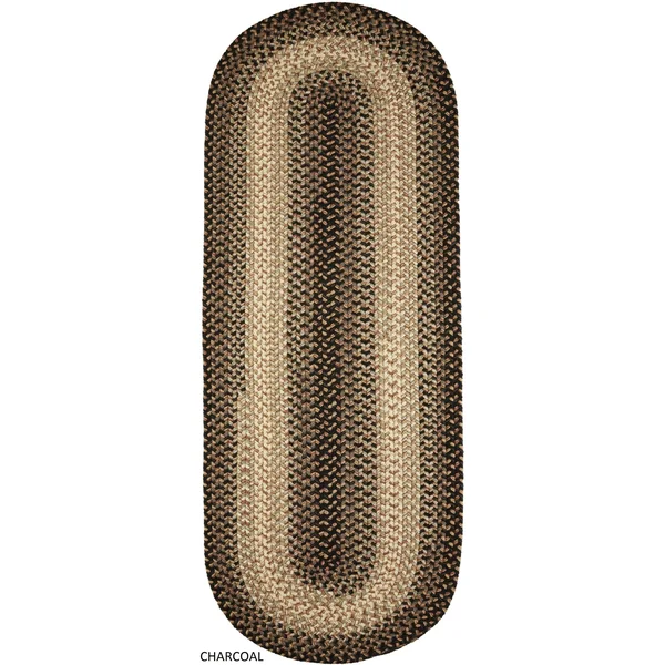 Rhody Rug Ellsworth Indoor, Outdoor Reversible Braided Runner Rug by (2& x 8&), Size: 2& x 8& Runner, Beige