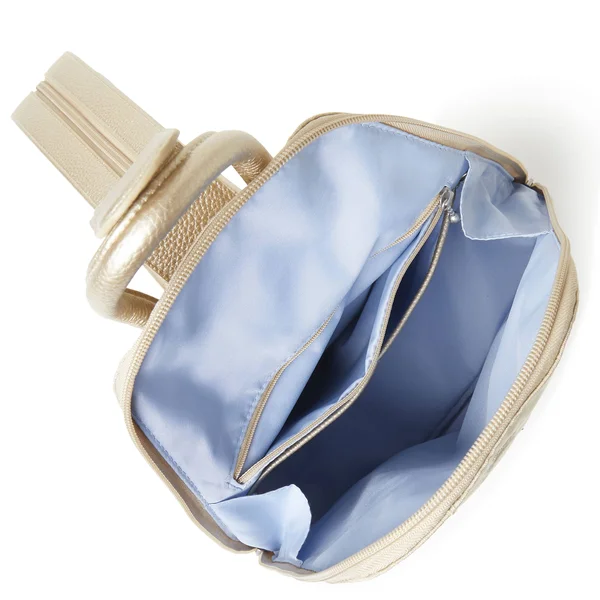 Baggallini Metro Backpack with RFID Phone Wristlet (Champagne Shimmer)