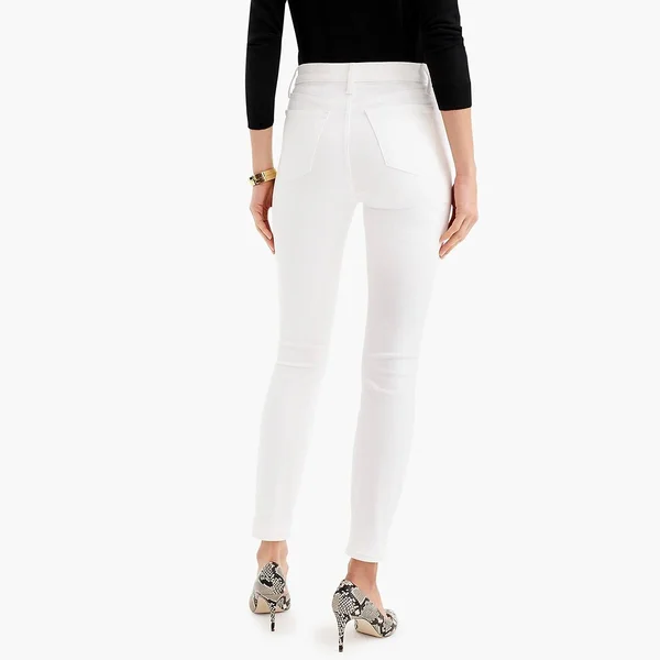 J.Crew Womens 9x22 High-Rise Toothpick Jean in White (Size 29)