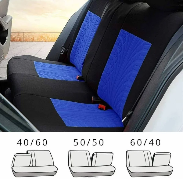 AUTOYOUTH Car Seat Covers Universal Fit Full Set Protectors Blue