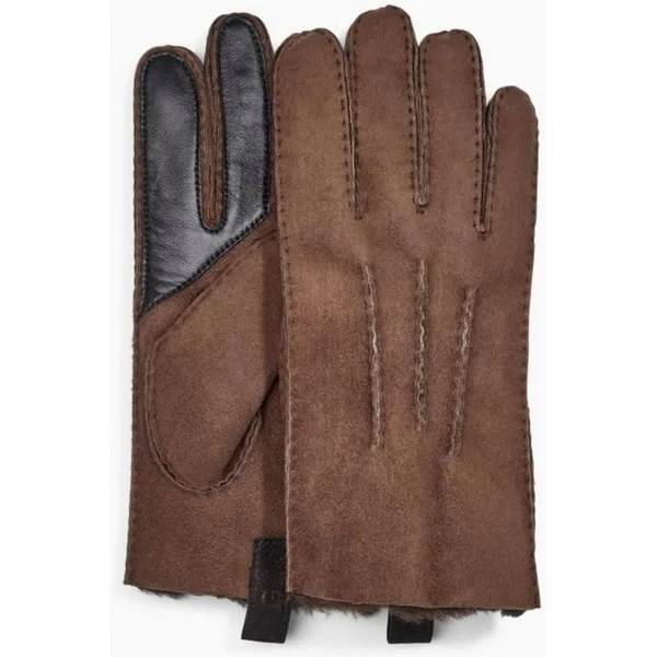 Ugg Men's Shearling 3pt Glove Sheepskin in Chocolate, Size M