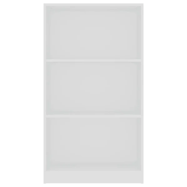 vidaXL 3-Tier Book Cabinet White 23.6x22x9.4x22x42.5x22 Chipboard