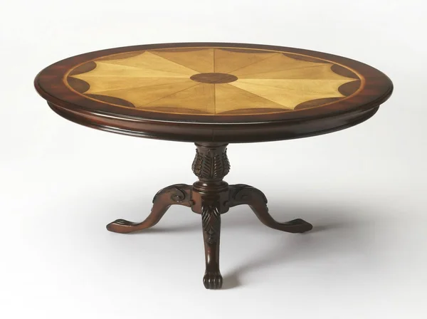 HomeRoots Carissa Plantation Cherry Round Pedestal Table