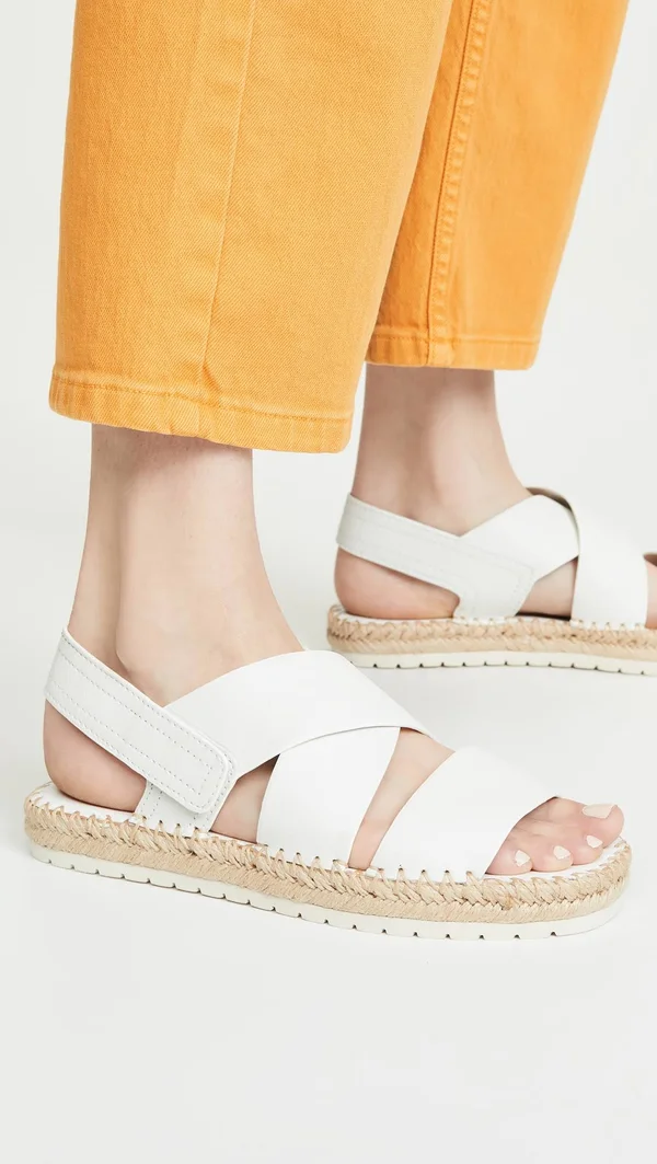 Vince Women's Tenison Espadrille Sandals - Ivory Leather