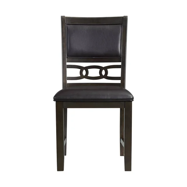 Taylor Standard Height Faux Leather Side Chair Set in Walnut - Picket House Furnishings DAH505SPC