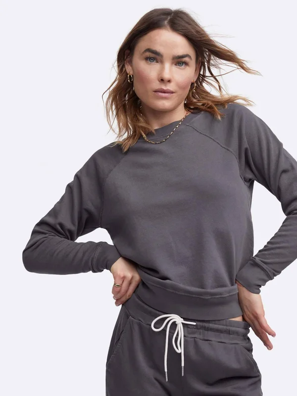 Organic Terry Raglan Sweatshirt Charcoal - 2x