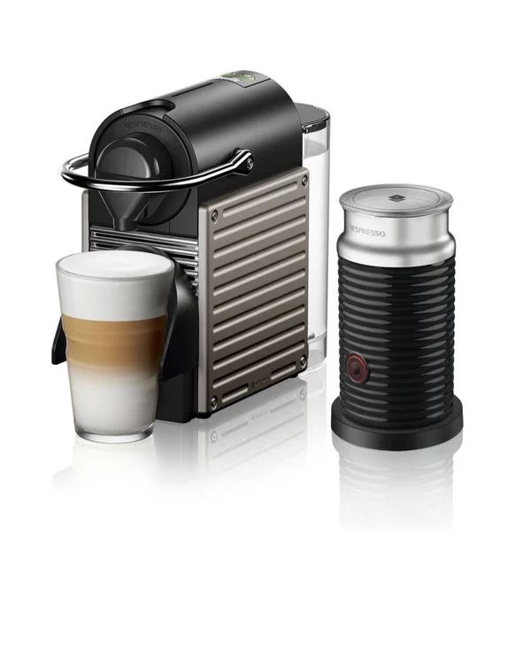 Breville Nespresso Pixie Coffee Maker with Aeroccino Milk Frother