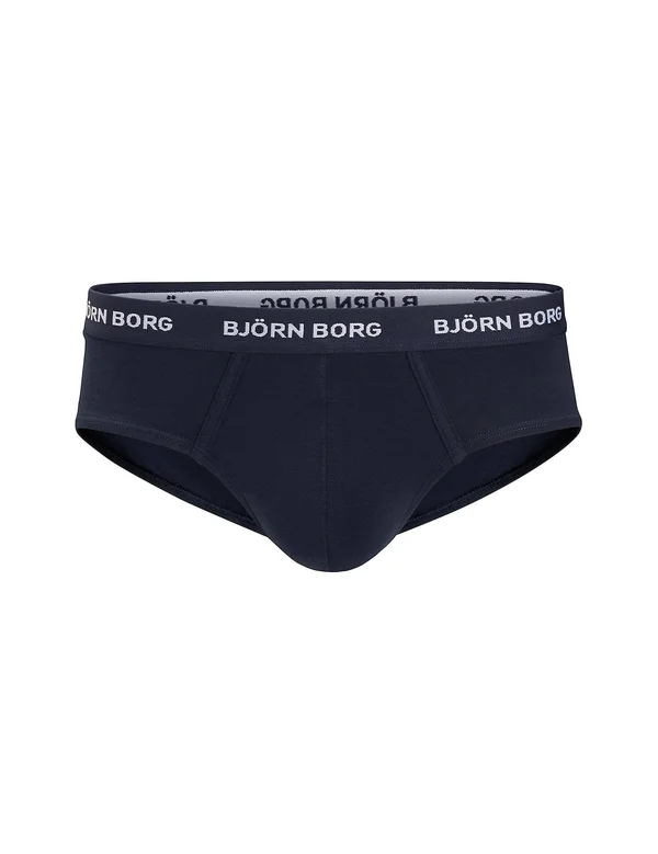 Bjorn Borg Men's Hip Brief Solid 3P Black