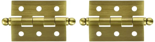 Deltana CH2015U3 Solid Brass 2-Inch x 1-1/2-Inch Cabinet Hinge with Ball Tips
