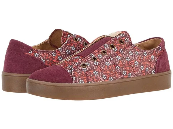 Spenco Orthotic Slip-On Shoes - Malibu Floral - Size 6 Medium, Port