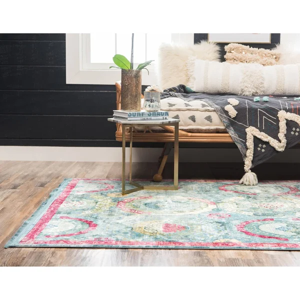 Unique Loom Coppelia Baracoa Round Rug - 8& 4 x 8& 4 (Pink)