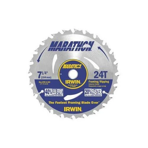 Irwin 14030 - 24030 Marathon 7-1/4-Inch 24-Tooth Circular Saw Blade 10 Pack