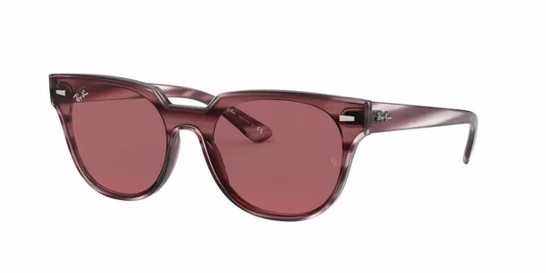 Ray Ban RB4368NF Blaze Meteor Sunglasses - 643175 Striped Havana Bordeaux/Dark Violet