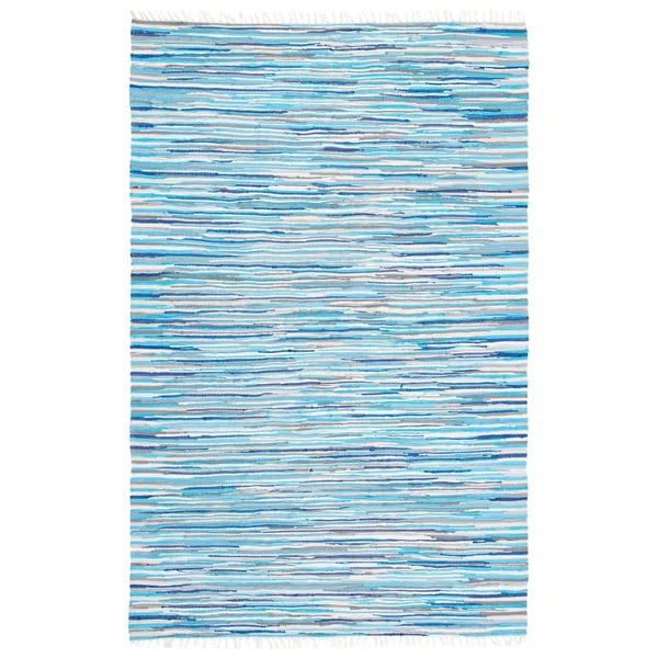 Safavieh Rag Rug RAR129R Red - Multi Rug 6& x 6& Round