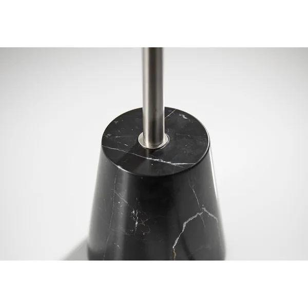 Adesso Dempsey 25 inch Brushed Steel and Black Marble Table Lamp