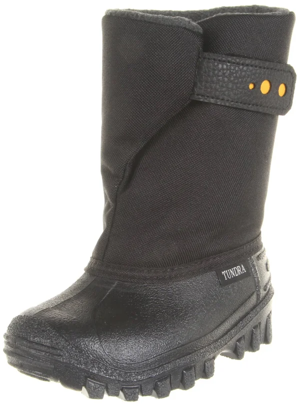 Tundra Teddy 4 Boot (Toddler/Little Kid), Black/Yellow