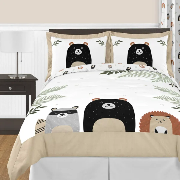 Sweet Jojo Designs 3-Piece Woodland Pals Full/Queen Comforter Set