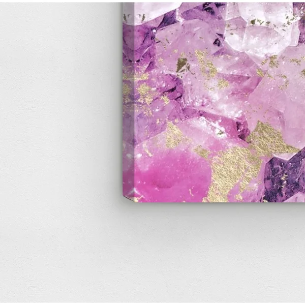 Oliver Gal &Crystal Romance& Abstract Wall Art Canvas Print - Purple - Gold (12 x 12)