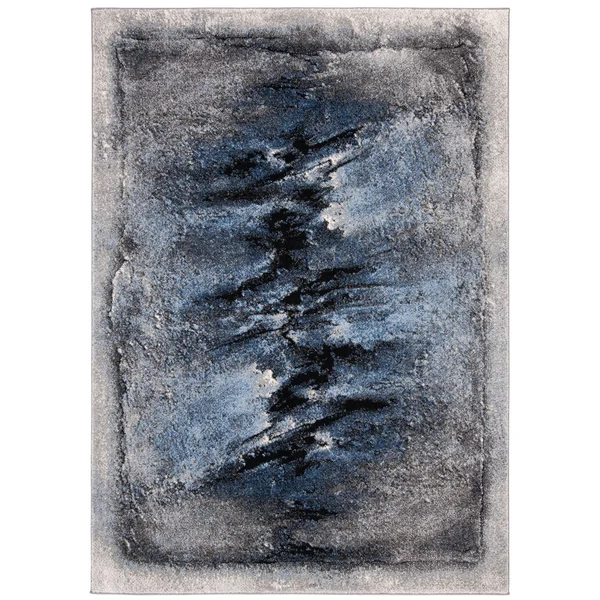 Safavieh Spirit 5&3x22 x 7&6x22 Rug in Blue and Charcoal