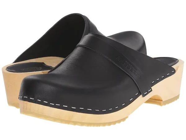 Swedish Hasbeens Swedish Husband (Black) Women's Clog Shoes