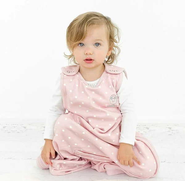 Woolino 4 Season Toddler Sleeping Bag, Merino Wool Toddler Sleep Sack, 2-4 Years, Rose