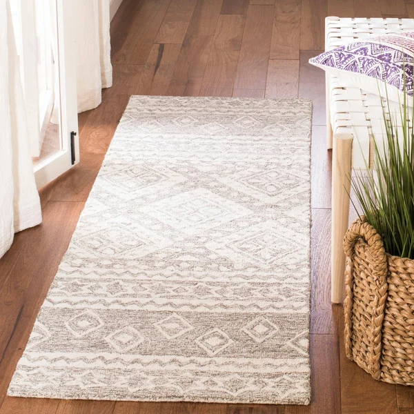 Safavieh Micro-Loop MLP501F 2&6x22 x 4&0x22 Grey, Ivory Area Rug