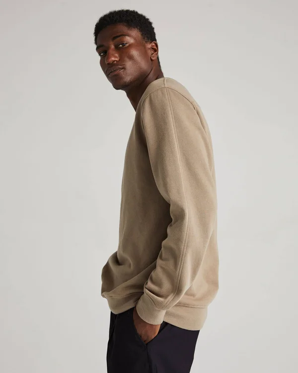 Richer Poorer Men's Recycled Fleece Sweatshirt - Size XL, Warm Grey