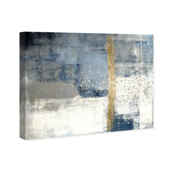 Oliver Gal &In The Mid Summer& Abstract Gallery Wrapped Canvas Art - Blue, Gold, 30 x 36