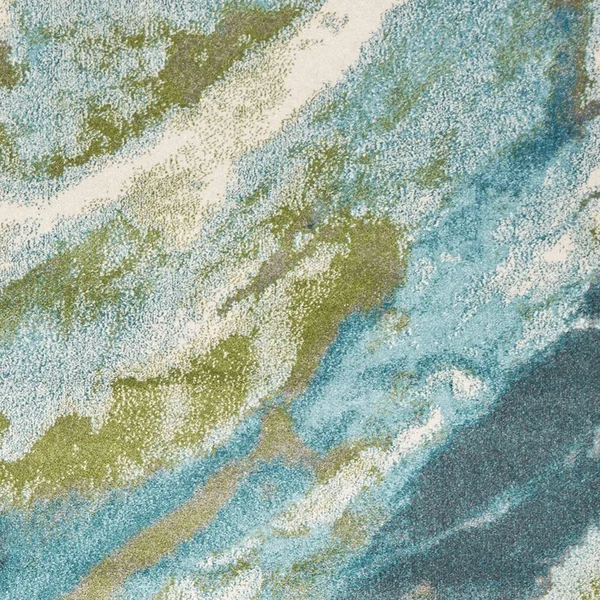 Porch & den Hamlet Teal Abstract Marbled Rug - 5& x 7&6x22