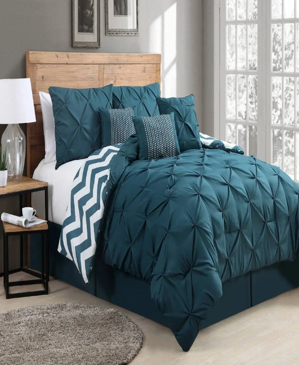 Avondale Manor Ella Pinch Pleat Comforter Set - Pink, King