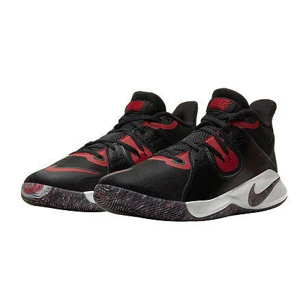 Men's Nike Fly by Mid Basketball Shoe - Black/Red - Size 12