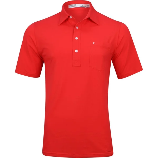 Criquet Stretch Players Polo Shirt - Red - Size: XXL