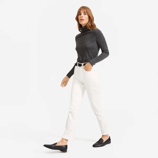Women's Japanese Denim Cheeky Jean by Everlane in Bone, Size 34