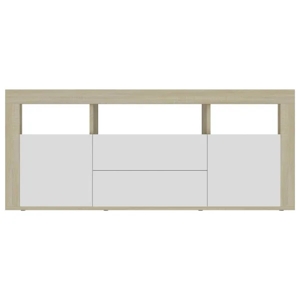 vidaXL TV Cabinet White and Sonoma Oak 47.2x22x11.8x22x19.7x22 Chipboard