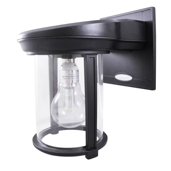 Gama Sonic Solar Coach 1-Light Black Outdoor Wall Lantern Sconce