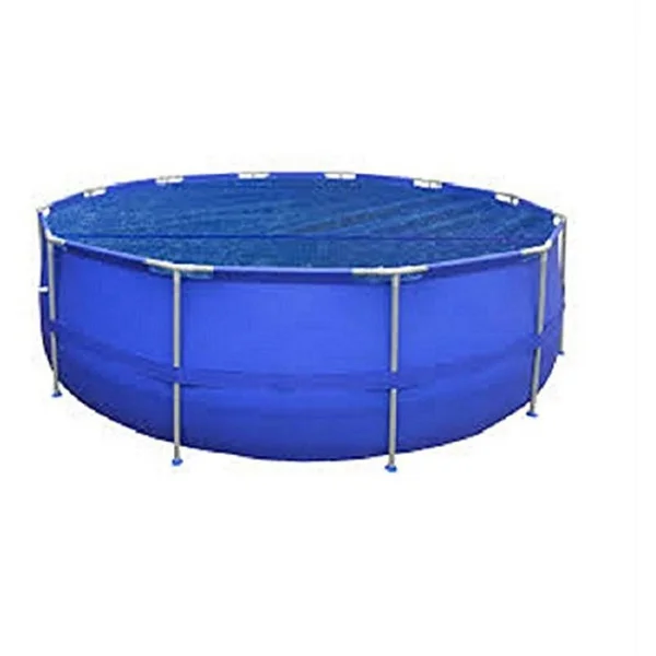 Pool Central Round Blue Floating Solar Cover for Steel Frame Swimming Pool - 17&