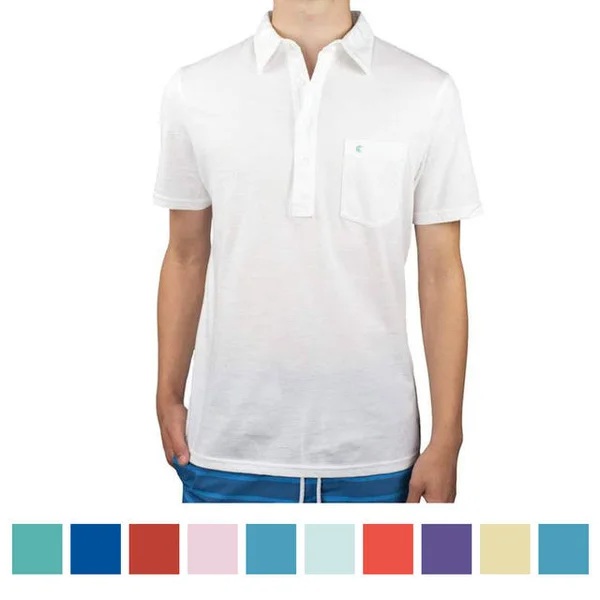 Slim Fit Classic Polo, 100% Organic Cotton, Premium Golf Shirt, Criquet, Mr. White, Size: S