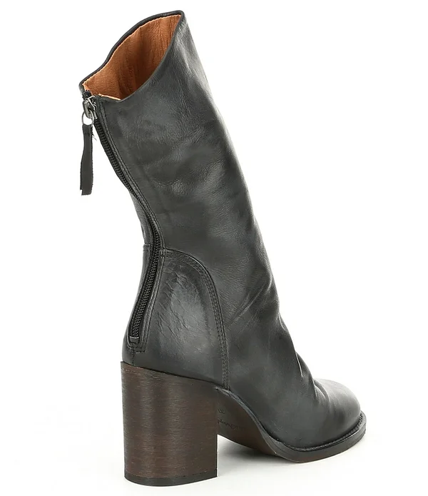 Free People Elle Block Heel Booties Black 37