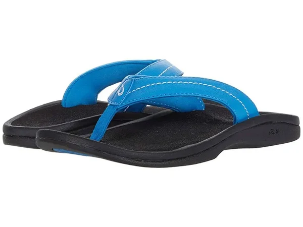 Olukai &Ohana Women's Flip Flops Ocean Blue - Black - 5