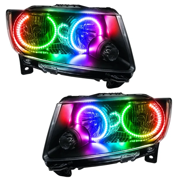 Oracle Lighting 7070-504 Pre-Assembled Headlights - Non HID - Chrome ColorSHIFT Simple Jeep Grand Cherokee 2011-2013