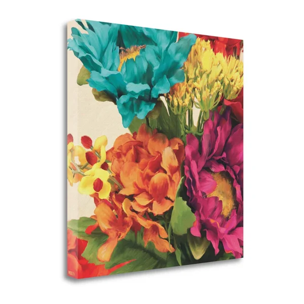 Tangletown Fine Art Pop Art Flowers I by Jocelyn Anderson, Giclee Print on Wrap Canvas, 35x22X35x22