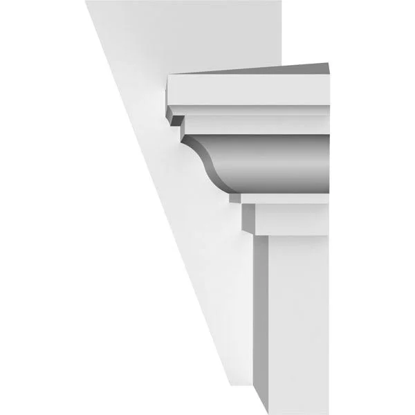 Ekena Millwork CRH06X31KF 31x22 Bottom Width x 34 1/2x22 Top Width x 6x22H x 1x22P Traditional Crosshead w/ Flat Keystone